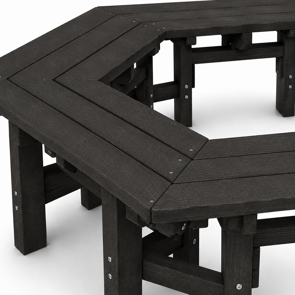 12 - 16 Seater Hex Tree Bench - Image 4